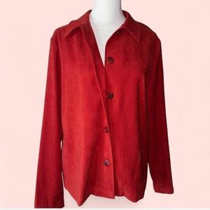 Leslie Fay Button up blouse with shoulder pads